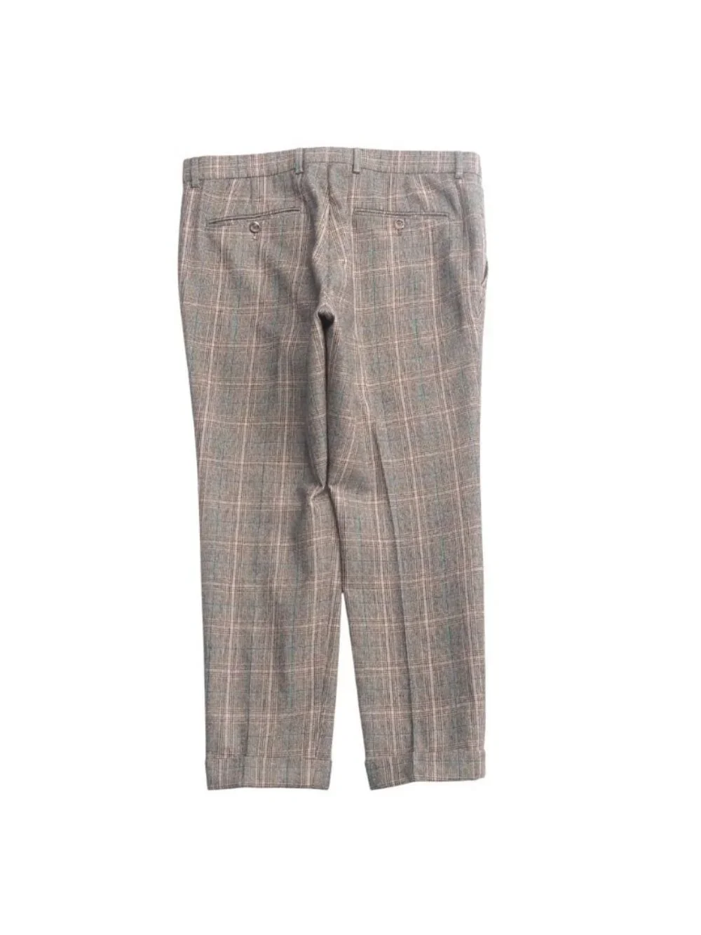 Gucci Pants 50 Trousers Tapered Glen Check 3/4 Length
